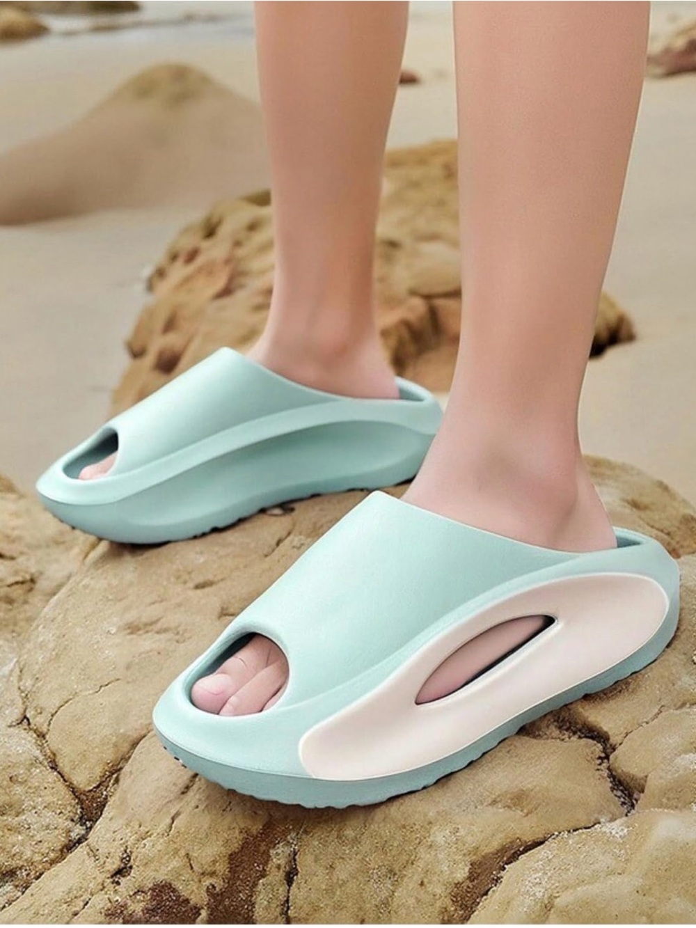 Slide Sandals Men Women Platform Sandals With Comfortable Pillow Slippers Non-Sl